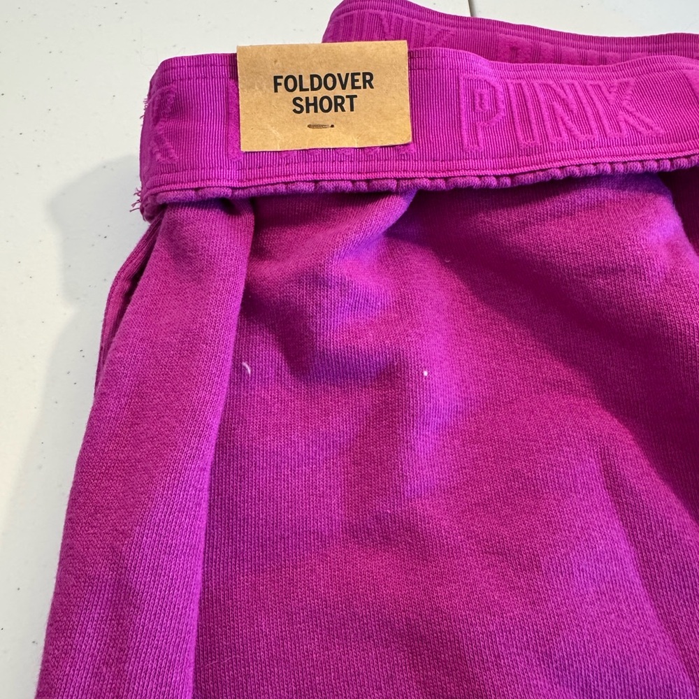PINK Victoria's Secret Foldover Athletic Shorts - Fuchsia